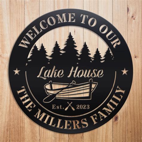 lake house metal signs|lake house signs exterior.